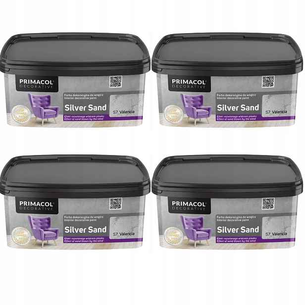Set 4X Primacol Dekorace Silver Sand *valencia* 1 L Barva