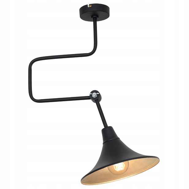 Stropní svítidlo černá Antika Black model 771G1 v industriálním stylu Aldex
