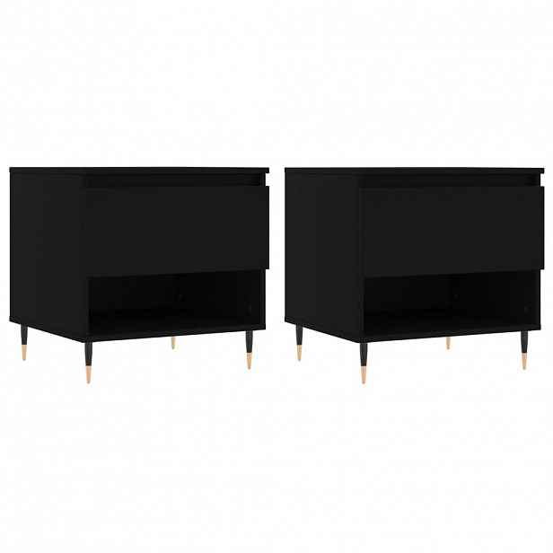 vidaXL Konferenční stolky 2 ks černé 50 x 46 x 50 cm kompozitní dřevo