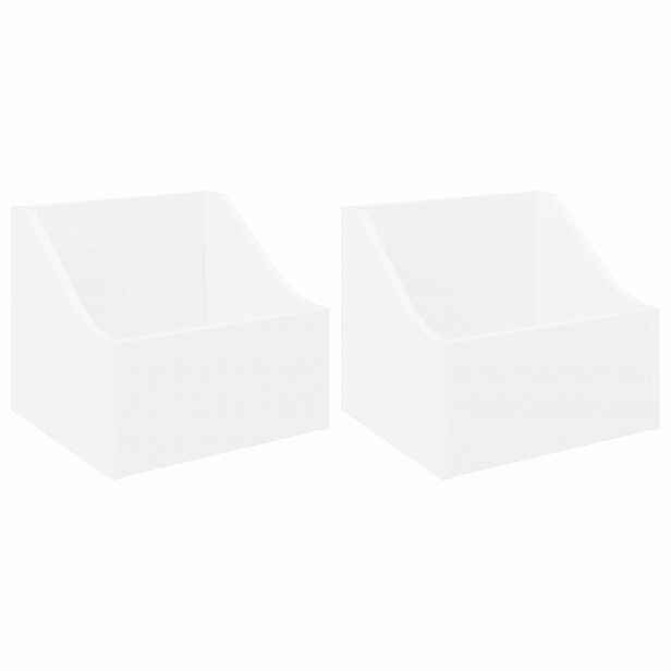 vidaXL Krabice na LP desky 2 ks Bílá 37 x 33 x 32 cm Kompozitní dřevo