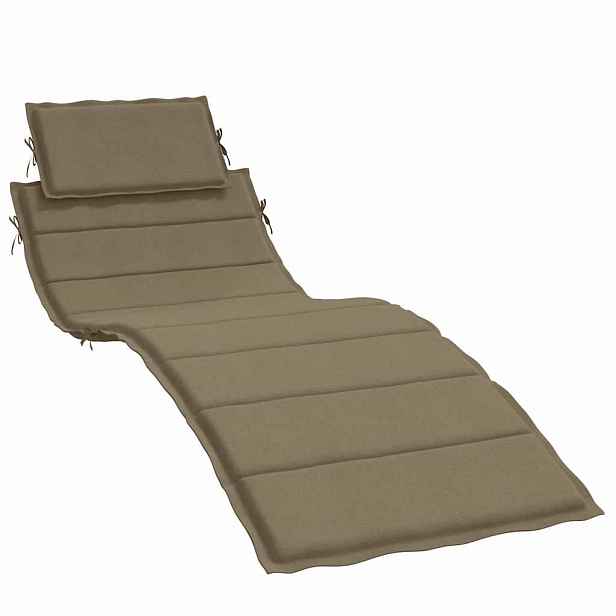 vidaXL Poduška na lehátko taupe melanž 186x58x4 cm textil