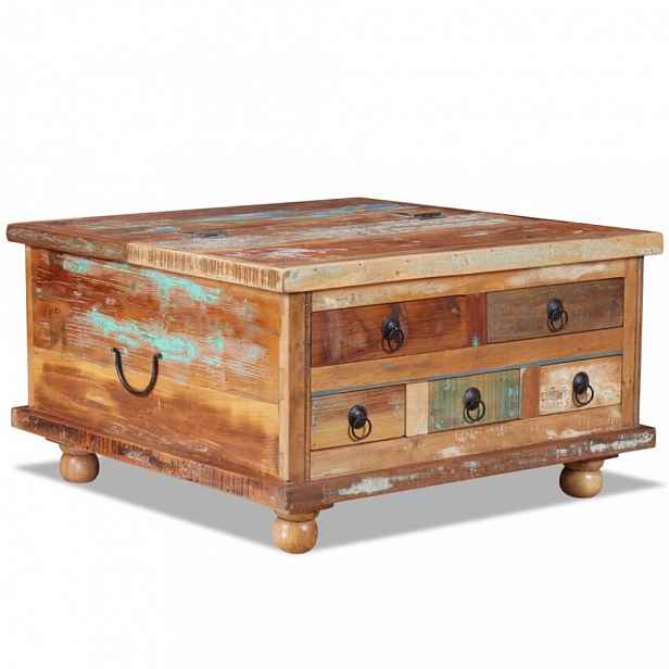 Konferenční stolek dřevo / kov Recyklované dřevo