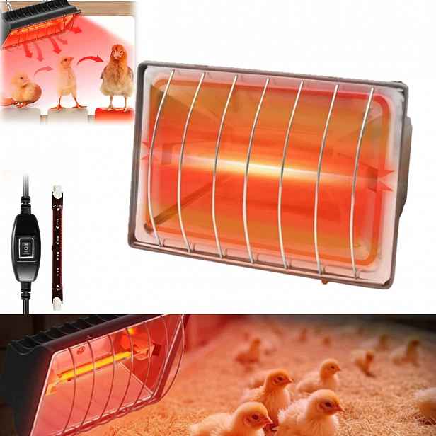 Topná Lampa Umělá Kvočna S Ochrannou Síťkou Pro Drůbež, Plazy