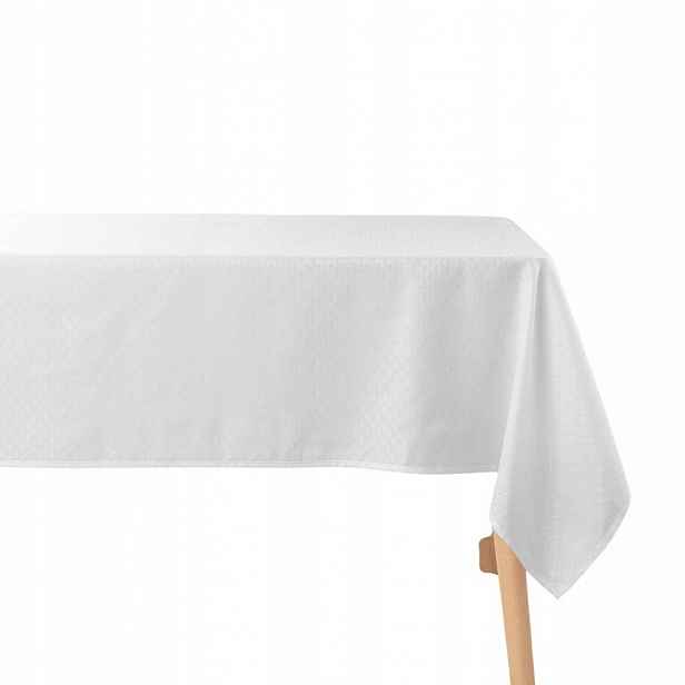 Bílý Ubrus Na Stůl S Jemným Geometrickým Vzorem Artea 140 X 240 CM