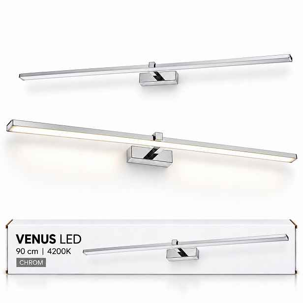 Koupelnové Led svítidlo Venus 18W 90 cm chrom pro zrcadlo 4200K 1100lm IP44
