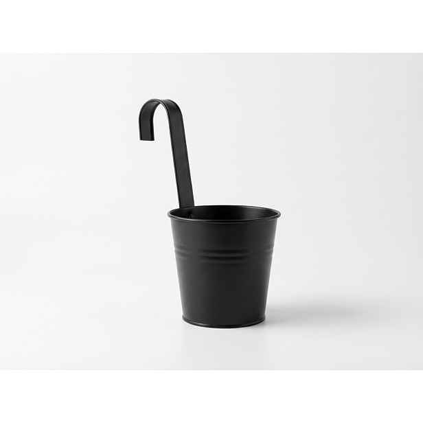 Kovový závěsný květináč VERLO, průměr 13cm - více barev Barva: Černá