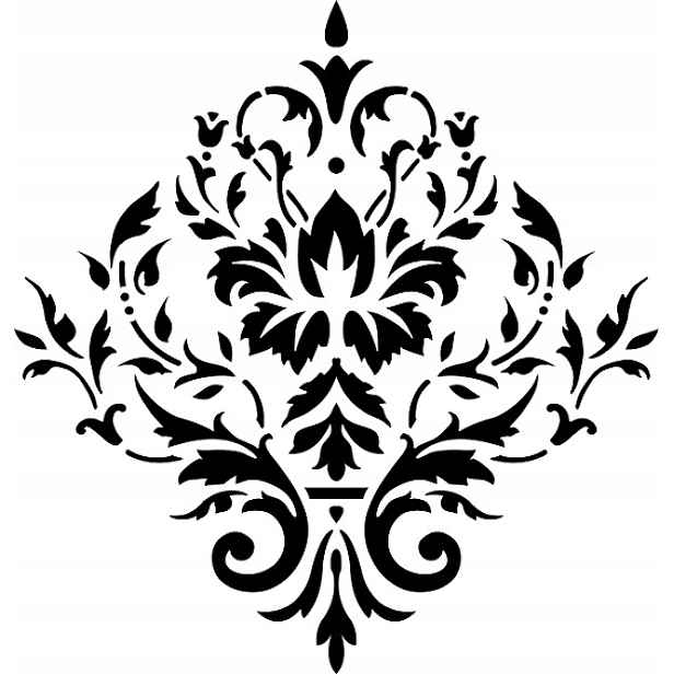 Omítací Malířská Šablona LuxBud Ornament 8 92x88 cm Orientální dekor