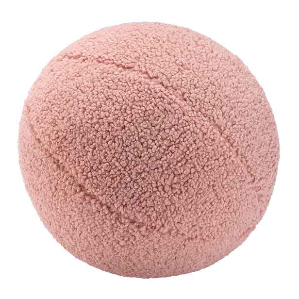 Růžový dětský pohovkový polštář z textilie bouclé Ball – Wigiwama