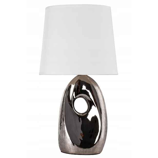 Stříbrno-bílá lampička E27 Hieroo Candellux