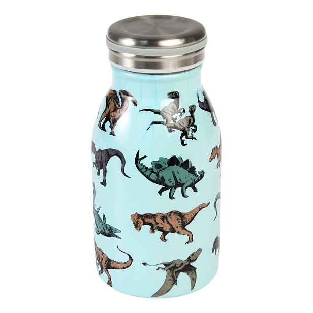 Světle modrá nerezová dětská lahev 250 ml Prehistoric Land – Rex London
