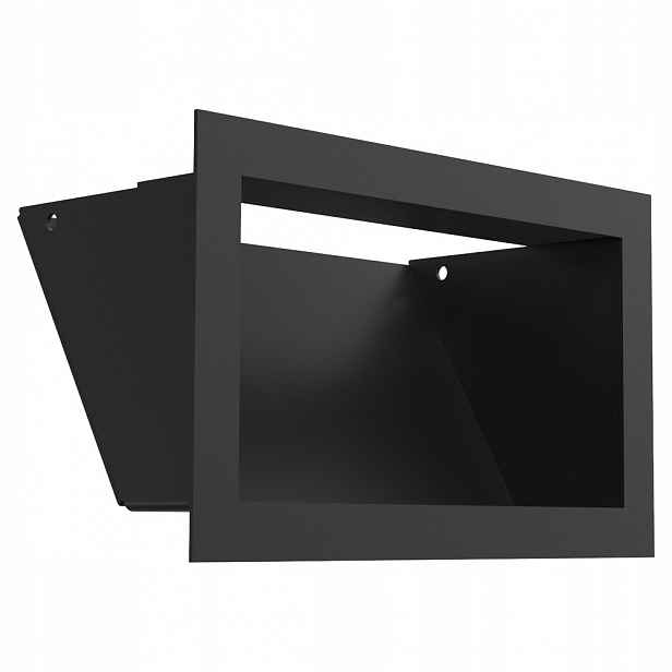 Ventilační Mřížka Krbová Luft 12X20 cm 45° Kovová Černá Do Krbu