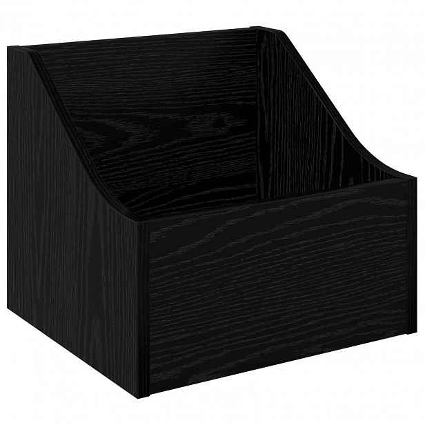 vidaXL Krabice na LP desky Černý dub 37 x 33 x 32 cm Kompozitní dřevo