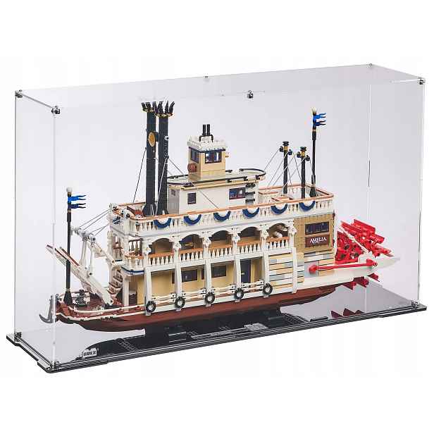 Vitrína Blacked Brick pro Lego 21356 Ideas – říční parník