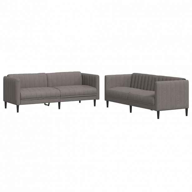 vidaXL 2dílná sedací souprava taupe textil