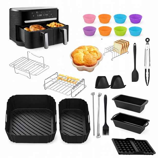 Akcesoria Pro Philips Airfryer Dual Basket 3000/5000 3 L, Sada 6 L Formy