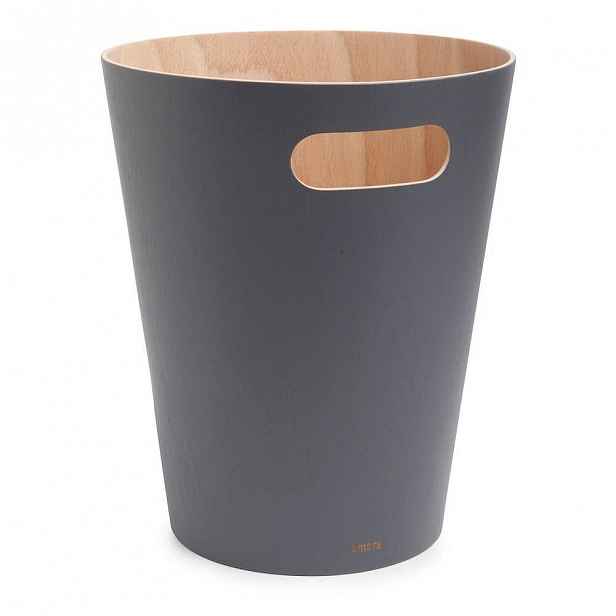 Šedý odpadkový koš Umbra Woodrow, 7,5 l