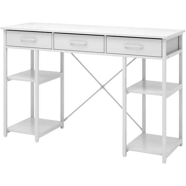Vicco White Chino Dressing Table 120 cm se zásuvkami