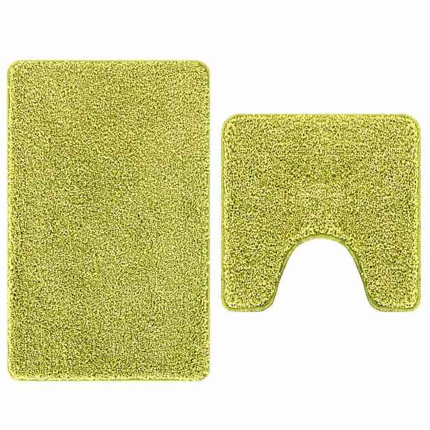 vidaXL Sada protiskluzových koupelnových rohoží 2 ks Zelená 50 x 50 cm