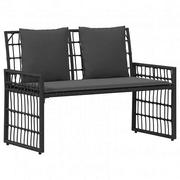 vidaXL Venkovní lavice 2 -Seater 116 x 55 x 82 cm Ocel a polyratan