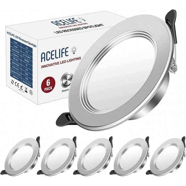 Bodové Led stropní svítidlo 7W 700lm Ploché IP22 Sada 6 Ks 4500K