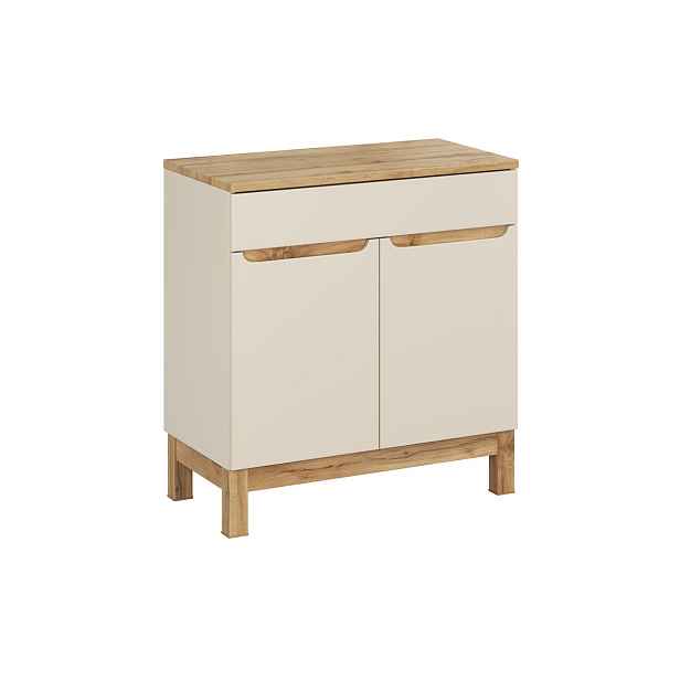 Comad Skříňka pod umyvadlo Bali Casad s deskou 80 cm kašmírová/dub wotan