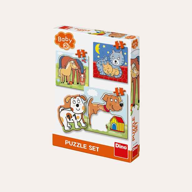 Dino Puzzle Zvířátka 3–5 dílků baby