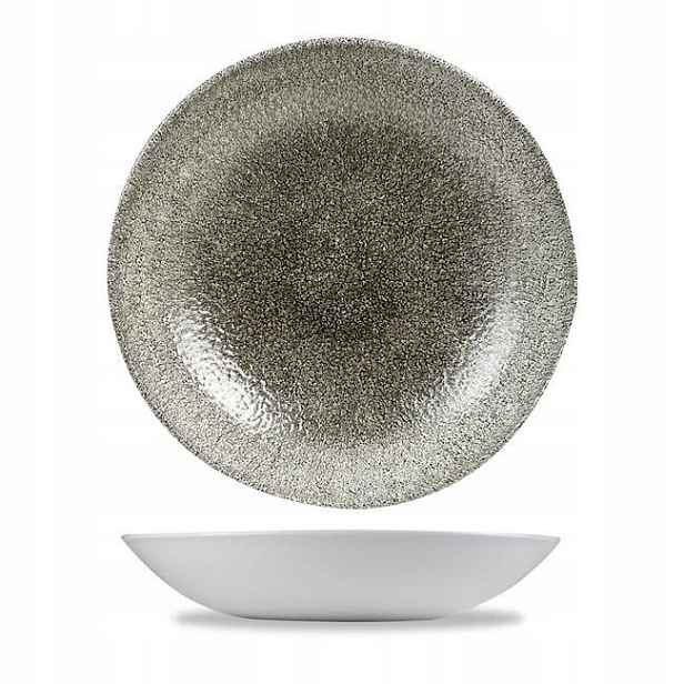 Talíř hluboký Churchill Raku Quartz Black 24,8 cm 12 ks