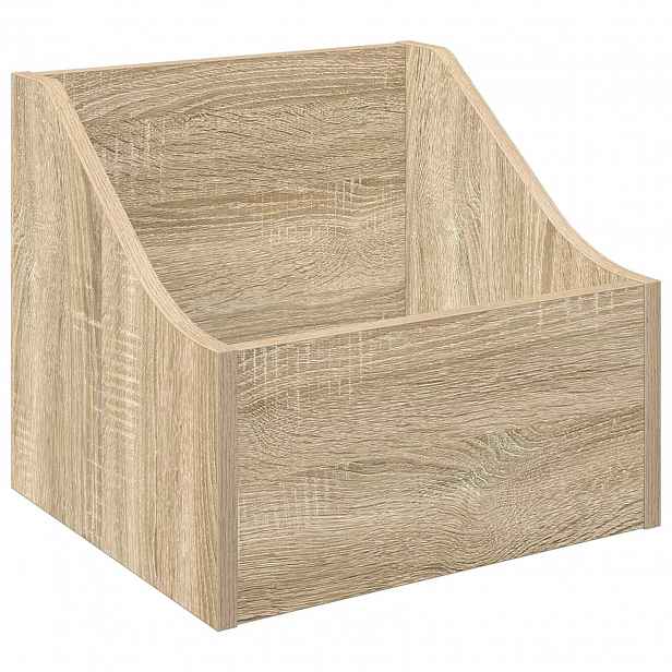 vidaXL Krabice na LP desky Dub sonoma 37 x 33 x 32 cm Kompozitní dřevo
