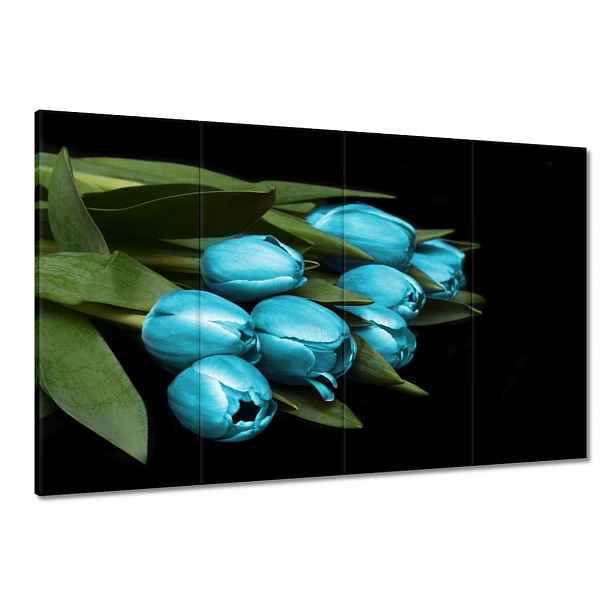 Obrazy 120x80 Tyrkysové tulipány Květina