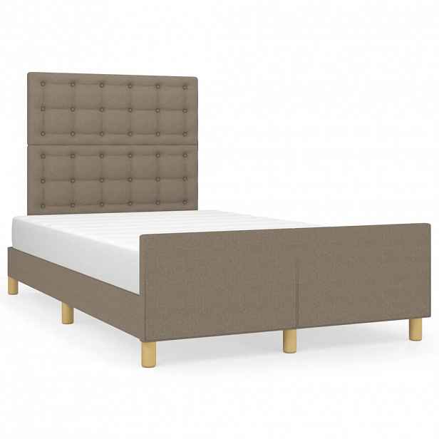 vidaXL Rám postele bez matrací taupe 120x190 cm textil