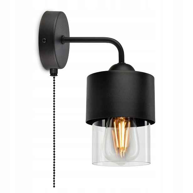 Nástěnná lampa Stínidlo Kov Sklo Transparen