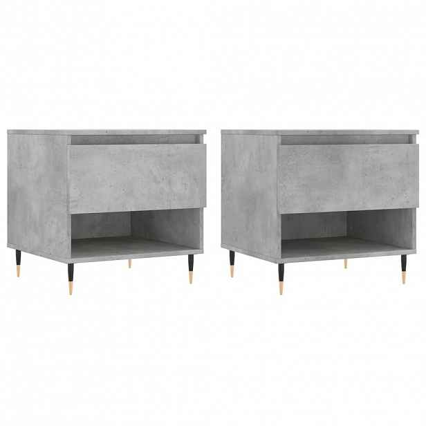 vidaXL Konferenční stolky 2 ks betonově šedé 50 x 46 x 50 cm kompozit
