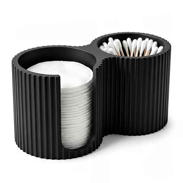 TEMU Minimalistický pruhovaný organizér na make-up, kreativní držák na tampony, 2v1 krabička na tampony do koupelny, předmět pro úklid na pracovní ,