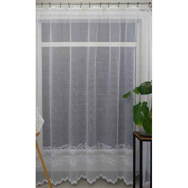 Mg Záclona 125/415 medová plástev Bílý Pás 200 x 250 cm Hotová S Páskou M