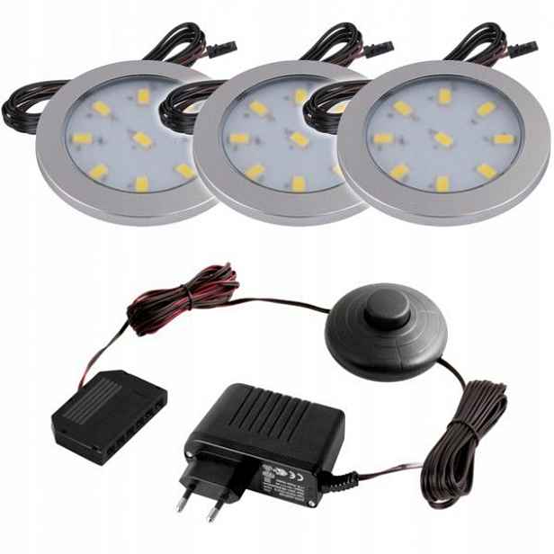 Nábytkové osvětlení Komplet Orbit X Lmaster 3 Body Bílé Studené. Design Light