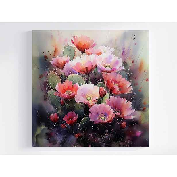 Obraz Na Plátně Canvas Příroda Rostlinnost Kaktus Opuncie Květiny 50x50