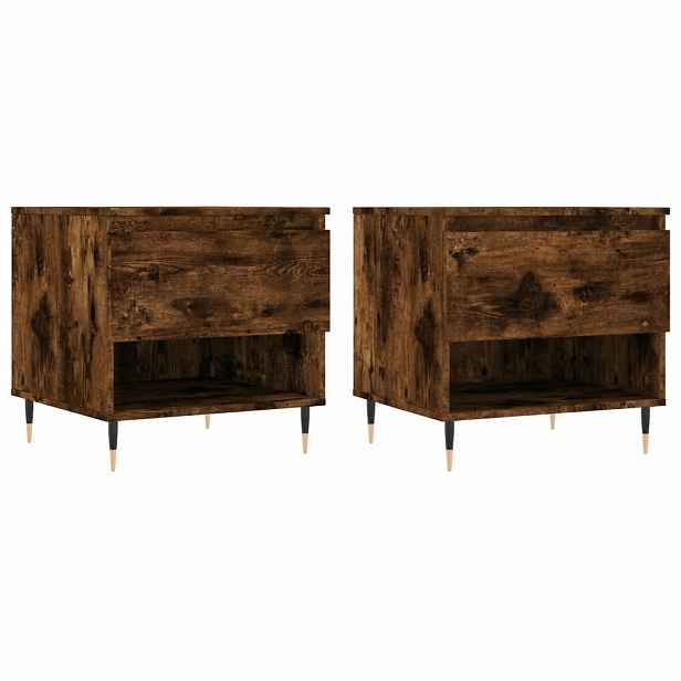 vidaXL Konferenční stolky 2 ks kouřový dub 50x46x50cm kompozitní dřevo