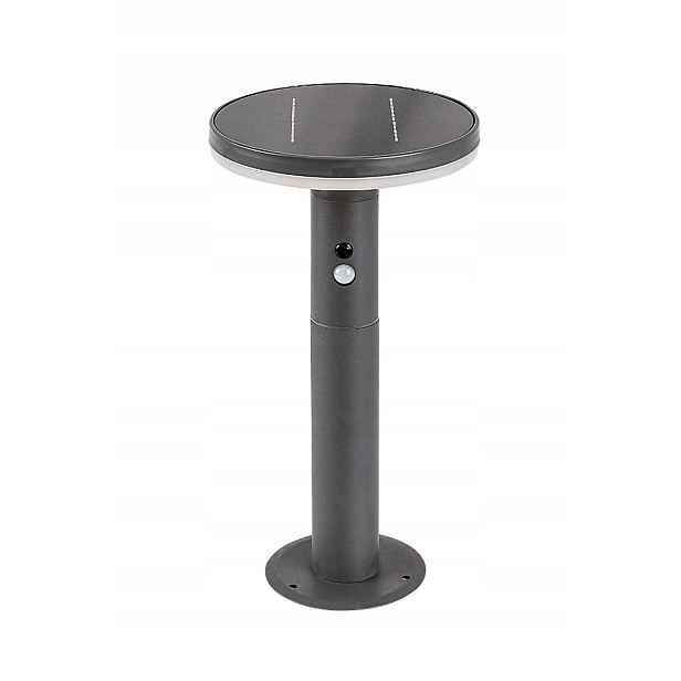 Venkovní zahradní stojací Led solární lampa s antracit senzorem Rabalux