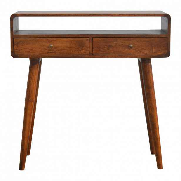 Artisan Furniture KONSOLOVÝ STŮL se 2 zásuvkami, 1 otevřeným úložným prostorem, montáž na zeď, hnědá