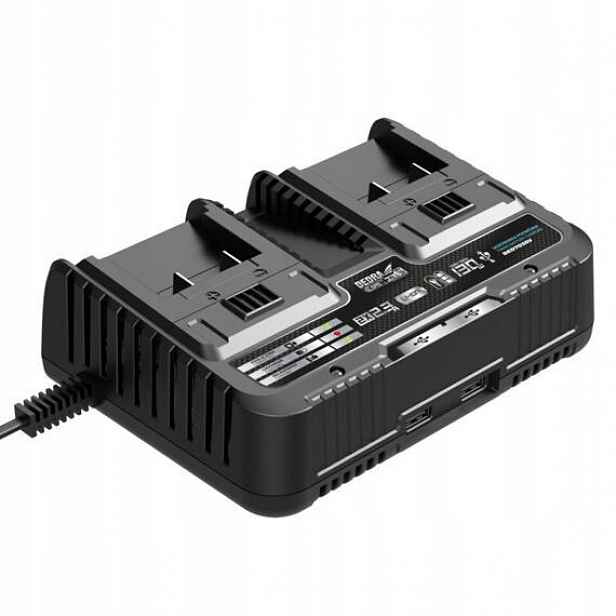 Dedra dvojnabíječka akumulátorů 2*2,3A, 18V Sas+all DED7038V