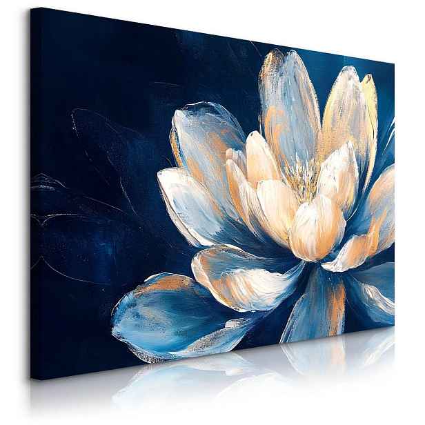 Muralo OBRAZ NA PLÁTNĚ do Ložnice Květina Příroda Malba 120cm x 80cm