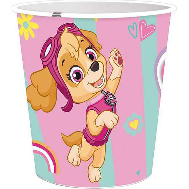STOR Plastový odpadkový koš Paw Patrol 5l růžový