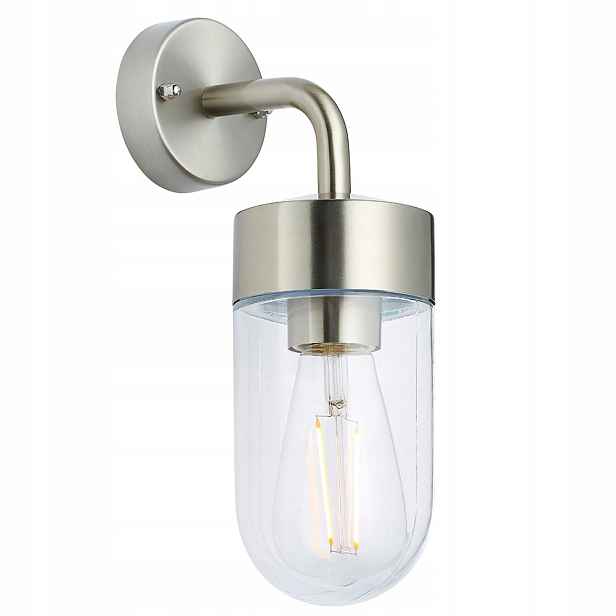Venkovní nástěnné svítidlo stříbrné IP44 E27 40W Endon Ocel
