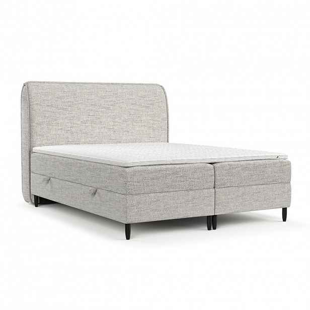 AltaBeds POSTEL BOXSPRING LUNARO 200/200 Světle šedá