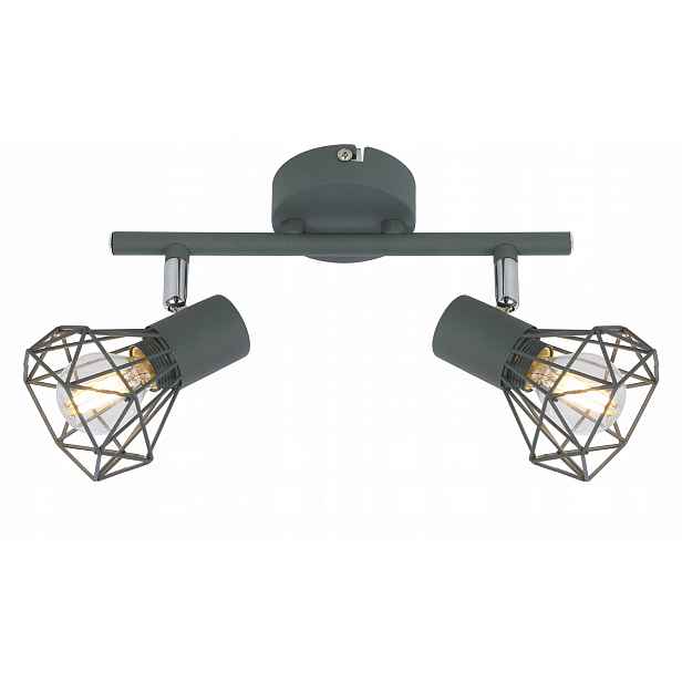 Stropní svítidlo Candellux Verve Dvojitá prolamovaná lišta Šedá E14 40W loft