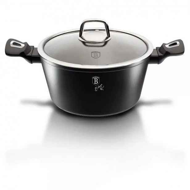 BH-1852 Hrnec granitový 24 cm Berlinger Haus Black Silver Collection