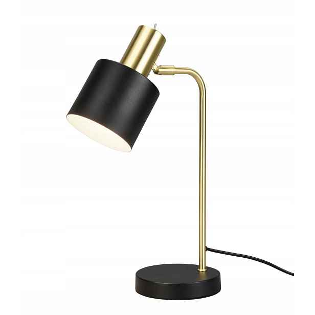Stolní lampa Adam černo-zlatá kovová 1xE14 10 W Rl
