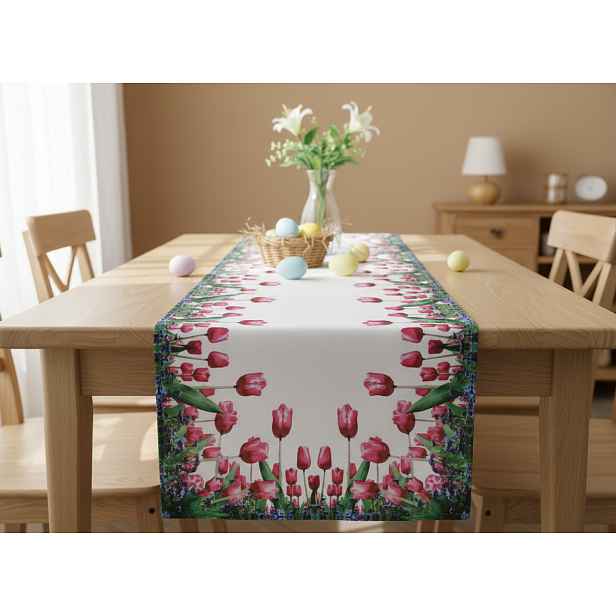Vzorovaný ubrus - běhoun na stůl TULIPÁNY III. 40x140 cm Mybesthome