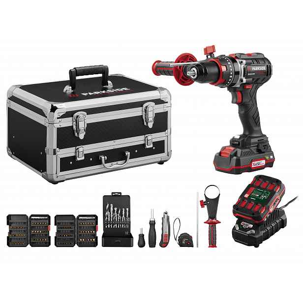Parkside Performance® Sada s aku příklepovou vrtačkou Psbsap 20-Li C3