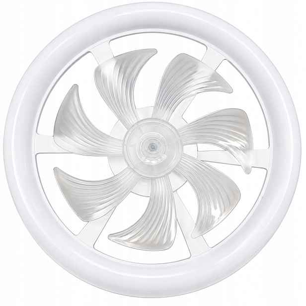 stropní svítidlo Led s ventilátorem 45 cm, 6 rychlostí, dálkový ovladač 2v1, bílá